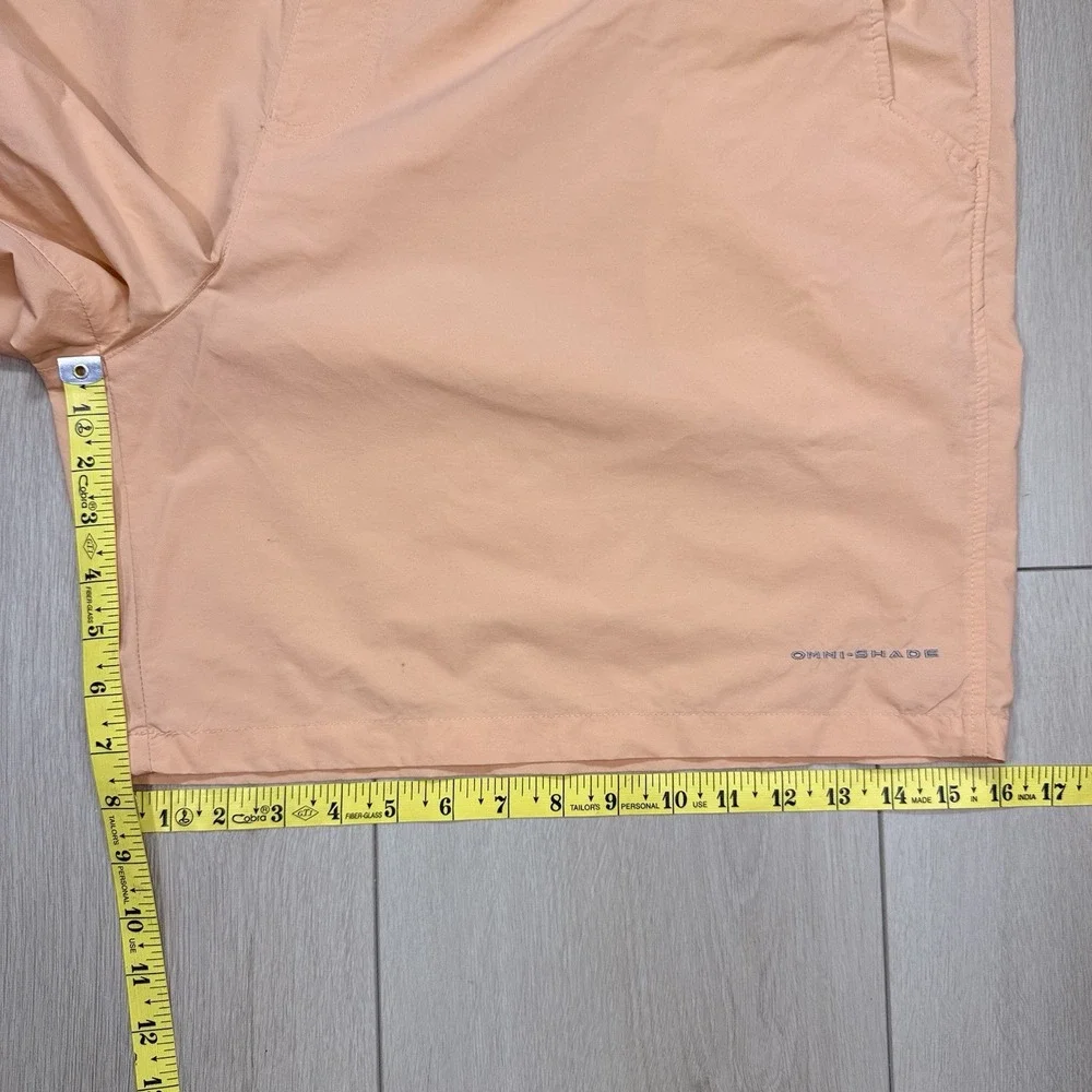 VTG Columbia PFG‎ Omni-Shade Peach Nylon Fishing Swim Shorts Men's 2X UPF FLAWS